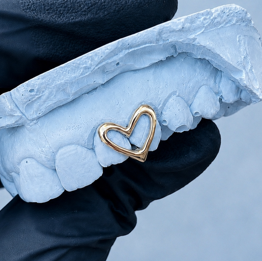 Custom heart window grillz